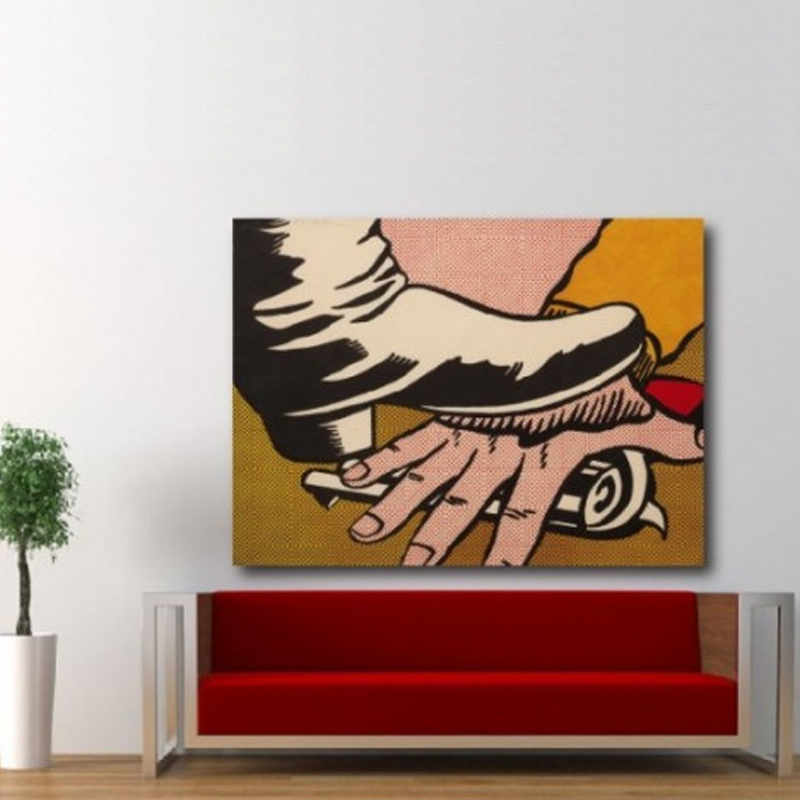 Πίνακας σε καμβά με Ζωγραφική Roy lichtenstein foot and hand